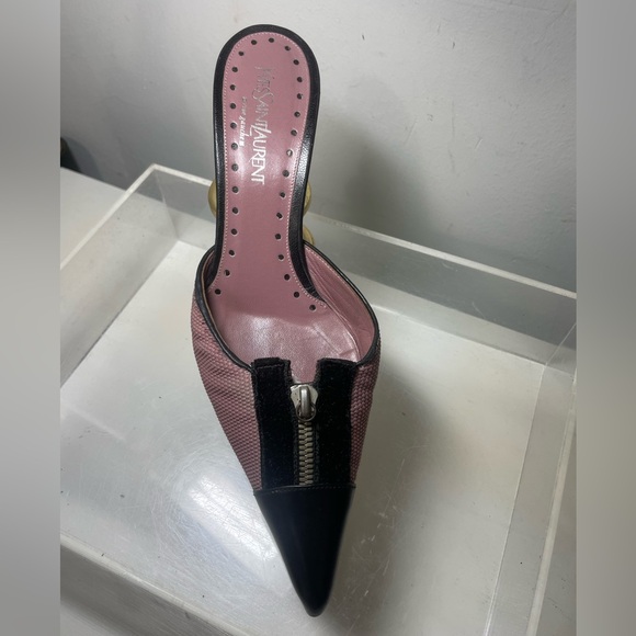 Saint Laurent YSL mule kiten heels shoes sz 38 - Picture 7 of 15